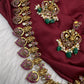 Goddess Lakhsmi Kempu Long Mango Mala Necklace