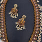 Goddess Lakhsmi Kempu Long Mango Mala Necklace