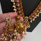 Goddess Lakhsmi Kempu Long Mango Mala Necklace