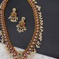 Goddess Lakhsmi Kempu Long Mango Mala Necklace