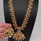 CZ Green Peacock Long Mango Mala Necklace