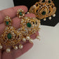 CZ Green Peacock Long Mango Mala Necklace