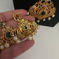 CZ Green Peacock Long Mango Mala Necklace