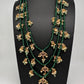 Hyderabadi Jadau Beads Long Color  Necklace - Green