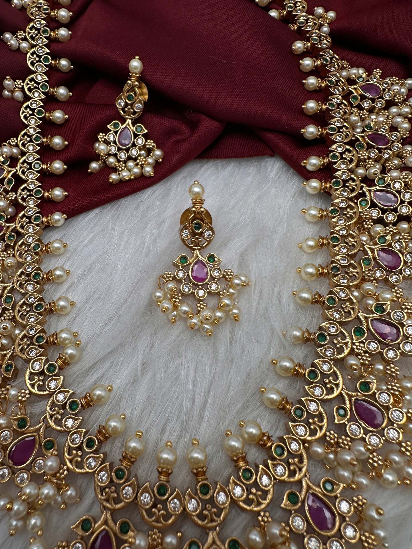 Matte Guttapusalu Traditional Long Necklace