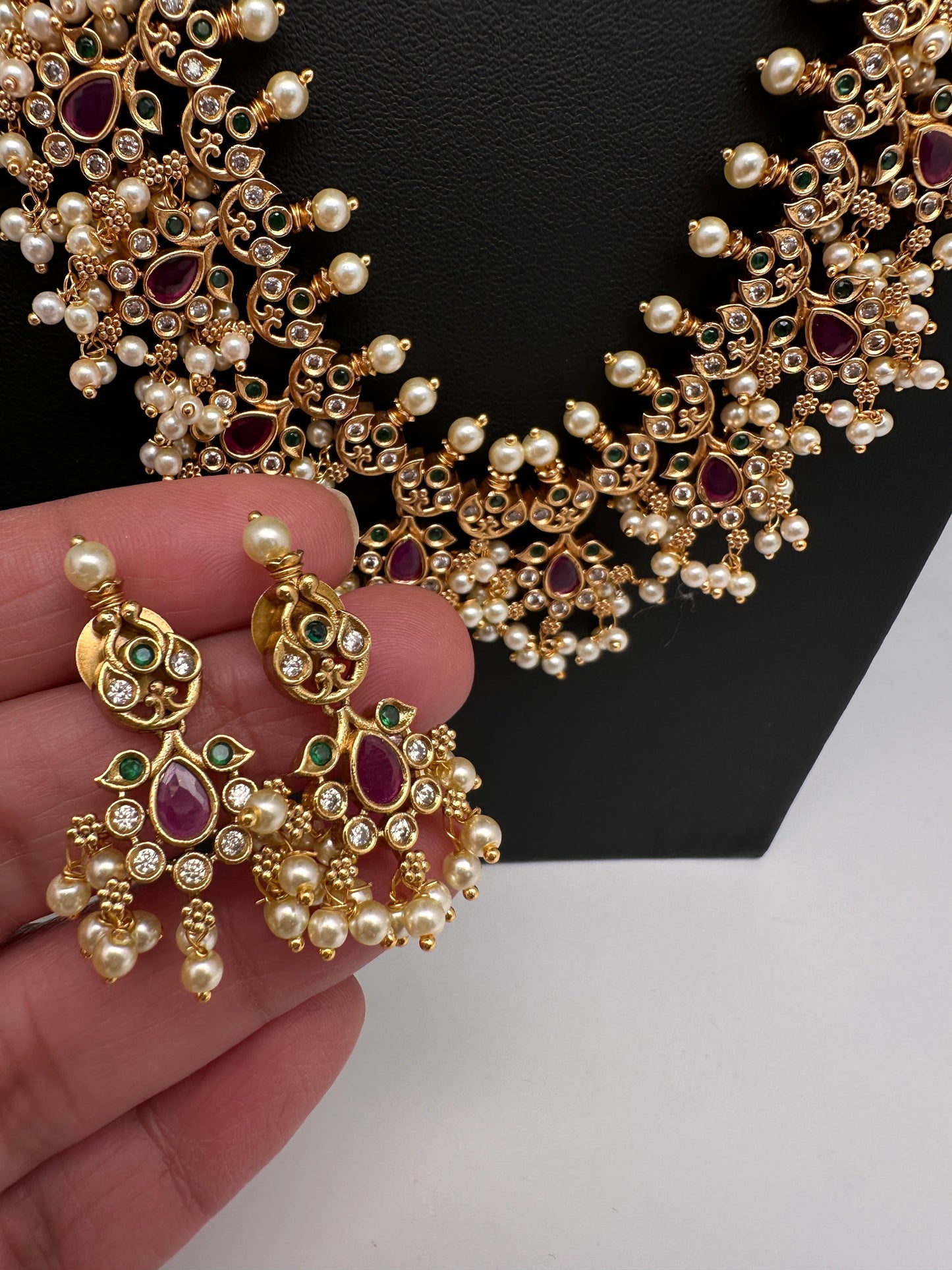 Matte Guttapusalu Traditional Long Necklace