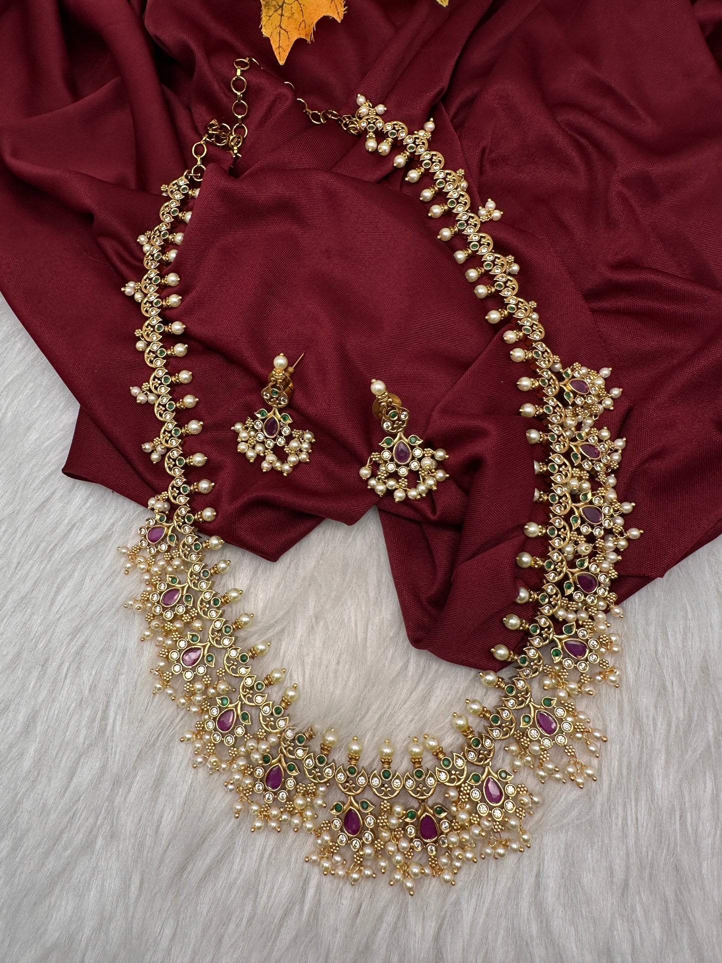 Matte Guttapusalu Traditional Long Necklace