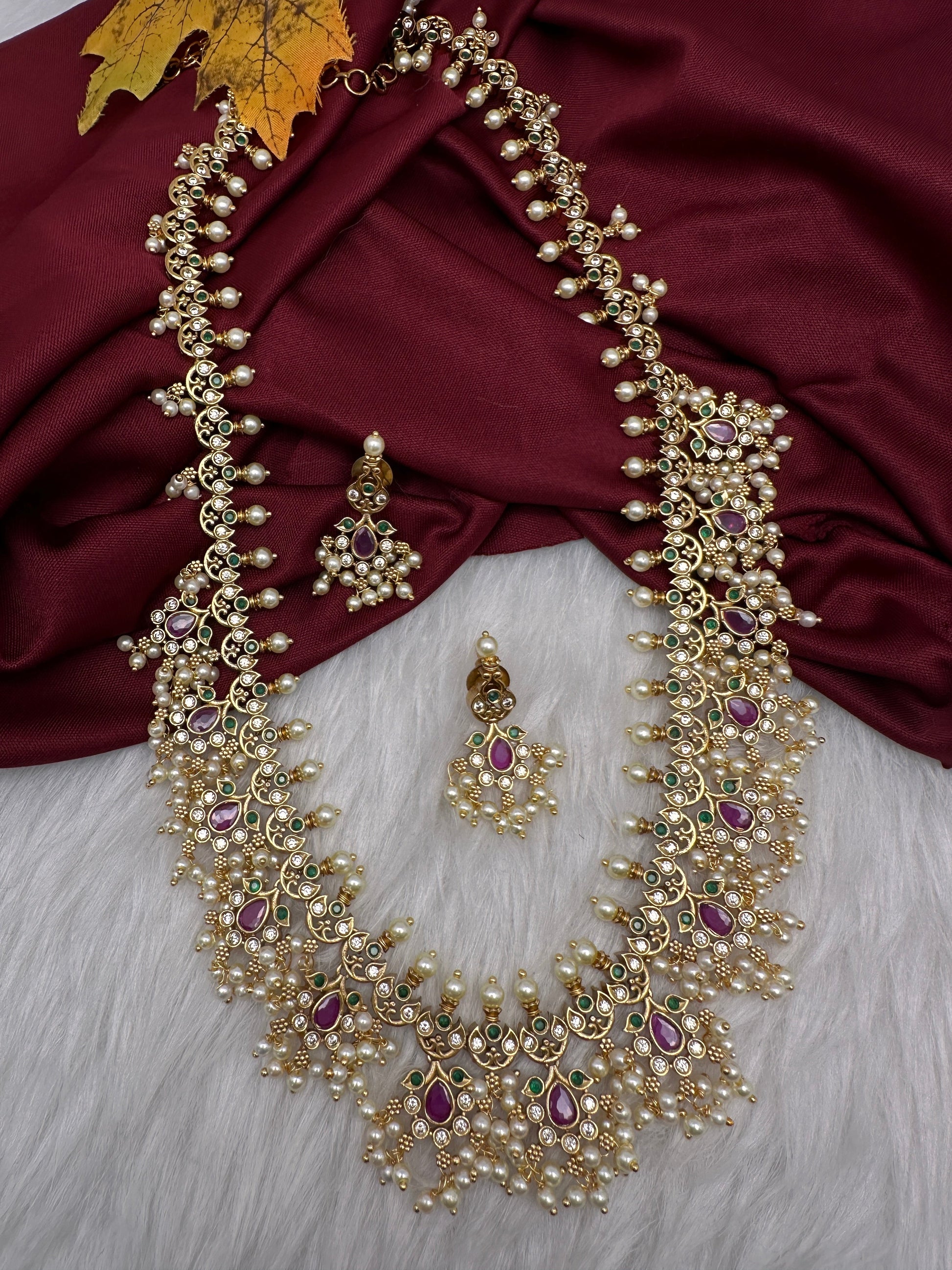 Matte Guttapusalu Traditional Long Necklace