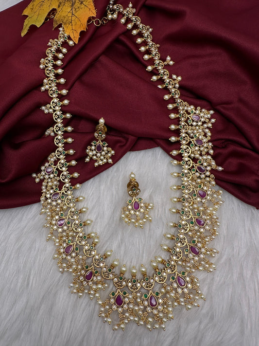 Matte Guttapusalu Traditional Long Necklace