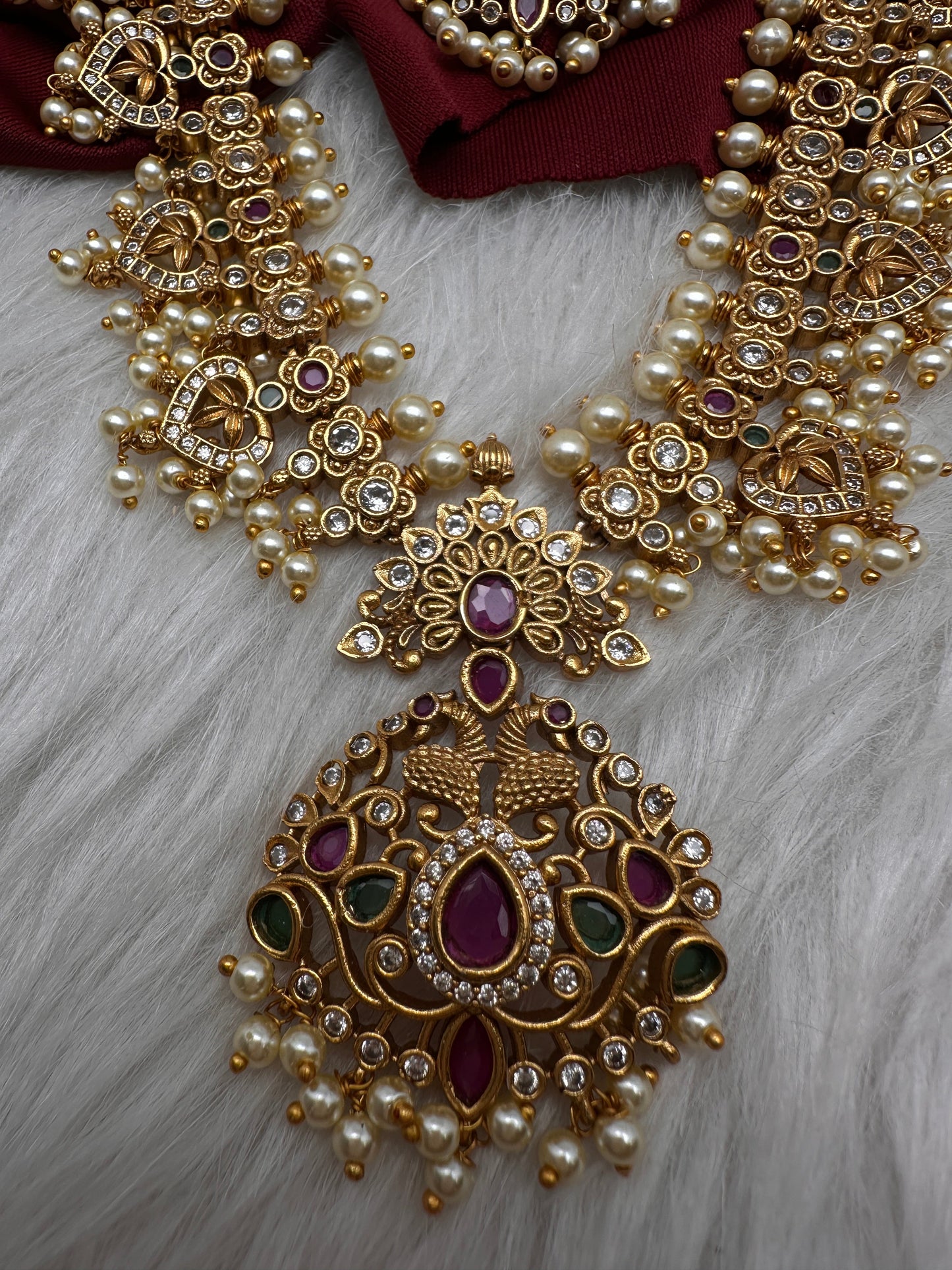 Matte Guttapusalu Traditional Long Necklace