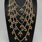 Panch Lada Pearls and Emerald Beads Long Necklace