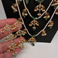Panch Lada Pearls and Emerald Beads Long Necklace