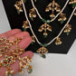 Panch Lada Pearls and Emerald Beads Long Necklace