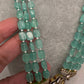 CZ Kundan Beads Long Necklace - MintGreen
