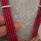 AD Pendent CZ  Beads Long Color Necklace - Red