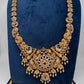 Matte Multi Stones Peacock Long Necklace - 