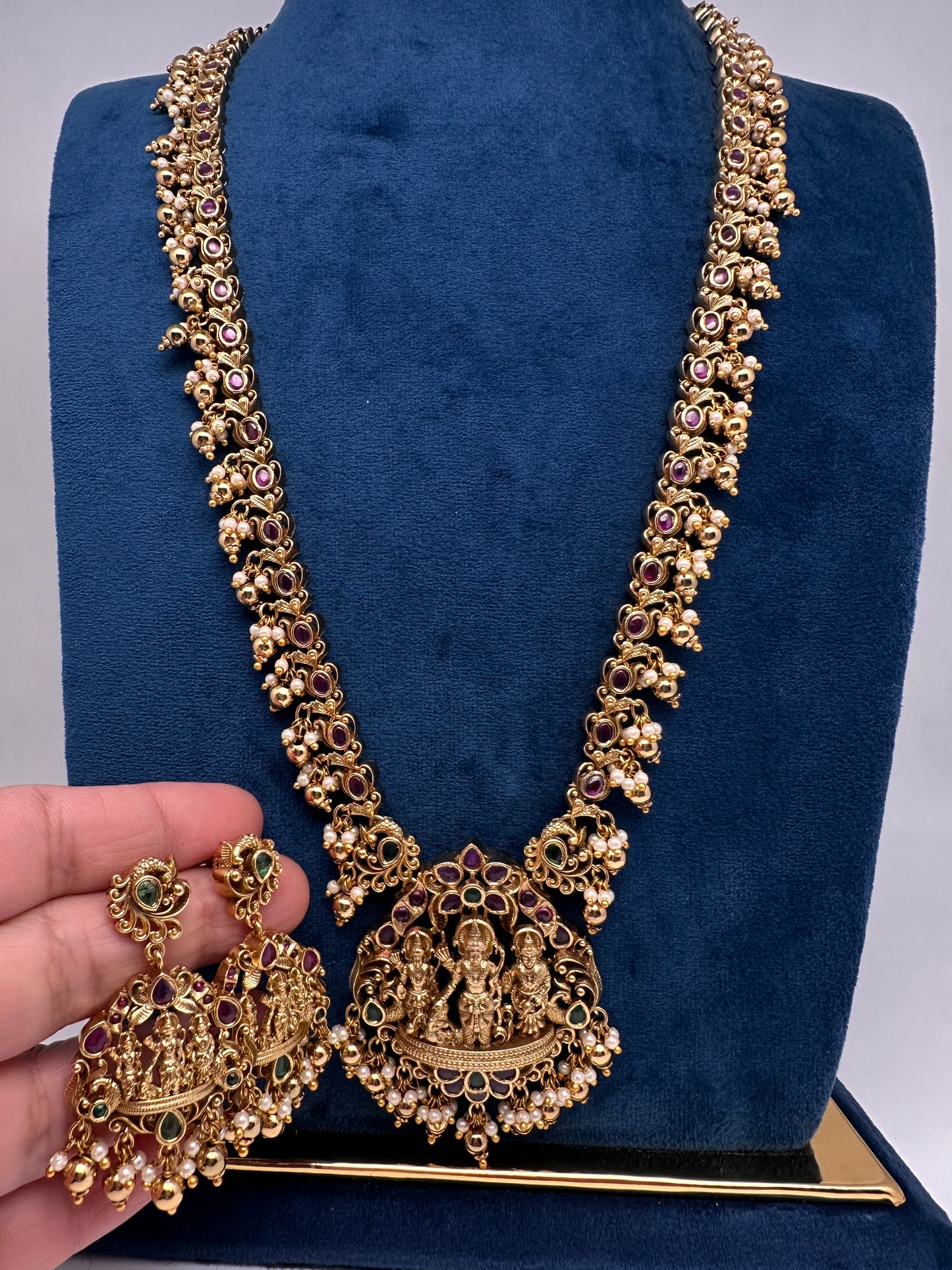 Ram Parivar Kemp Long  Necklace - 