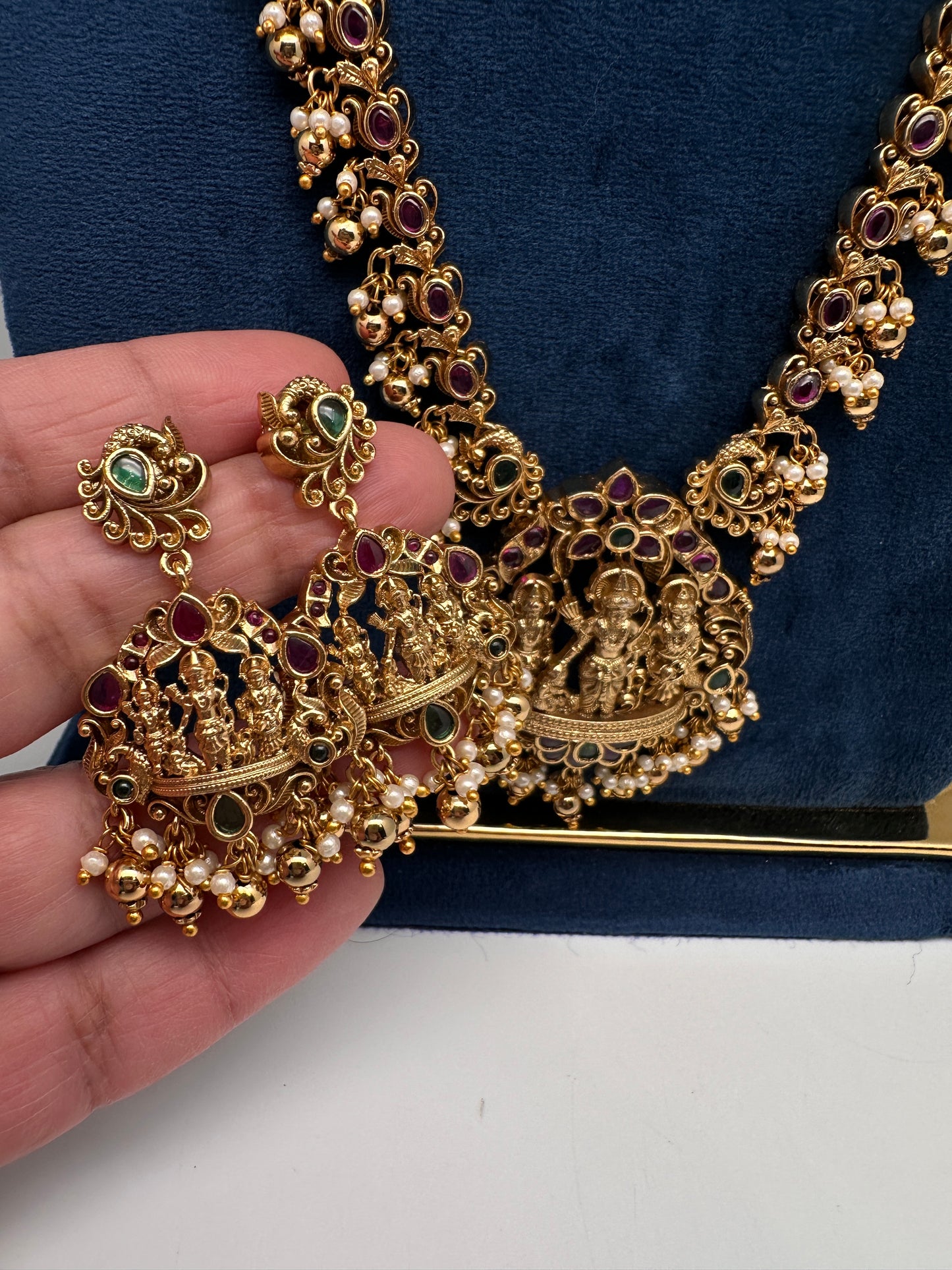 Ram Parivar Kemp Long  Necklace - 