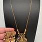 Antique Matte Goddess Lakshmi Kemp AD Traditional Long Chain Necklace - 