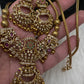 Antique Matte CZ Kemp Chandbali Traditional Long Chain Necklace - 