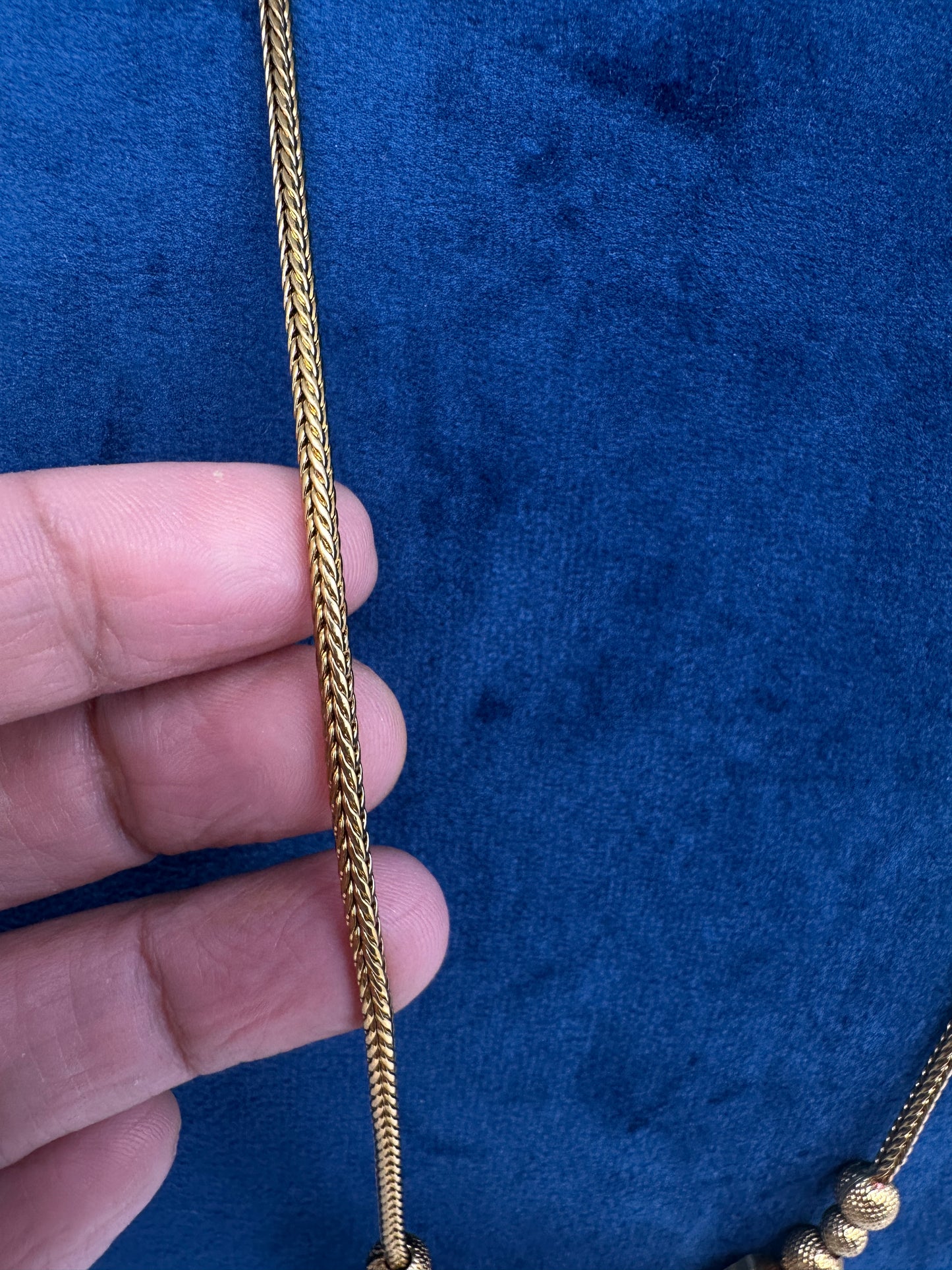 Antique Matte CZ Kemp Chandbali Traditional Long Chain Necklace - 