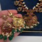 Matte Multi Stones Floral Long Necklace - 