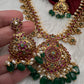 Matte Multi Stones Floral Long Necklace - 
