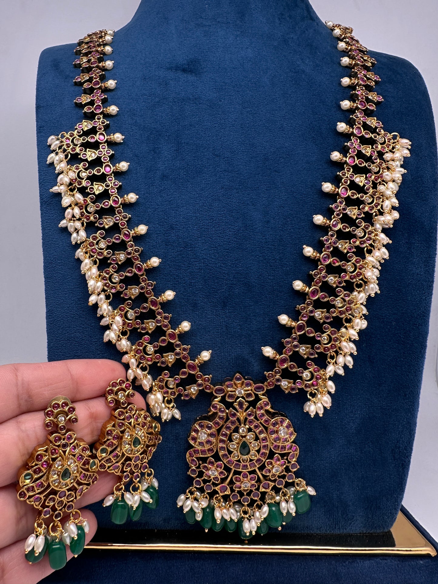 Matte Kemp Peacock Long Necklace - 