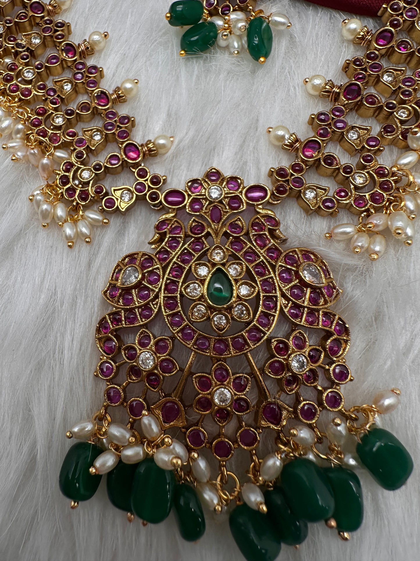 Matte Kemp Peacock Long Necklace - 