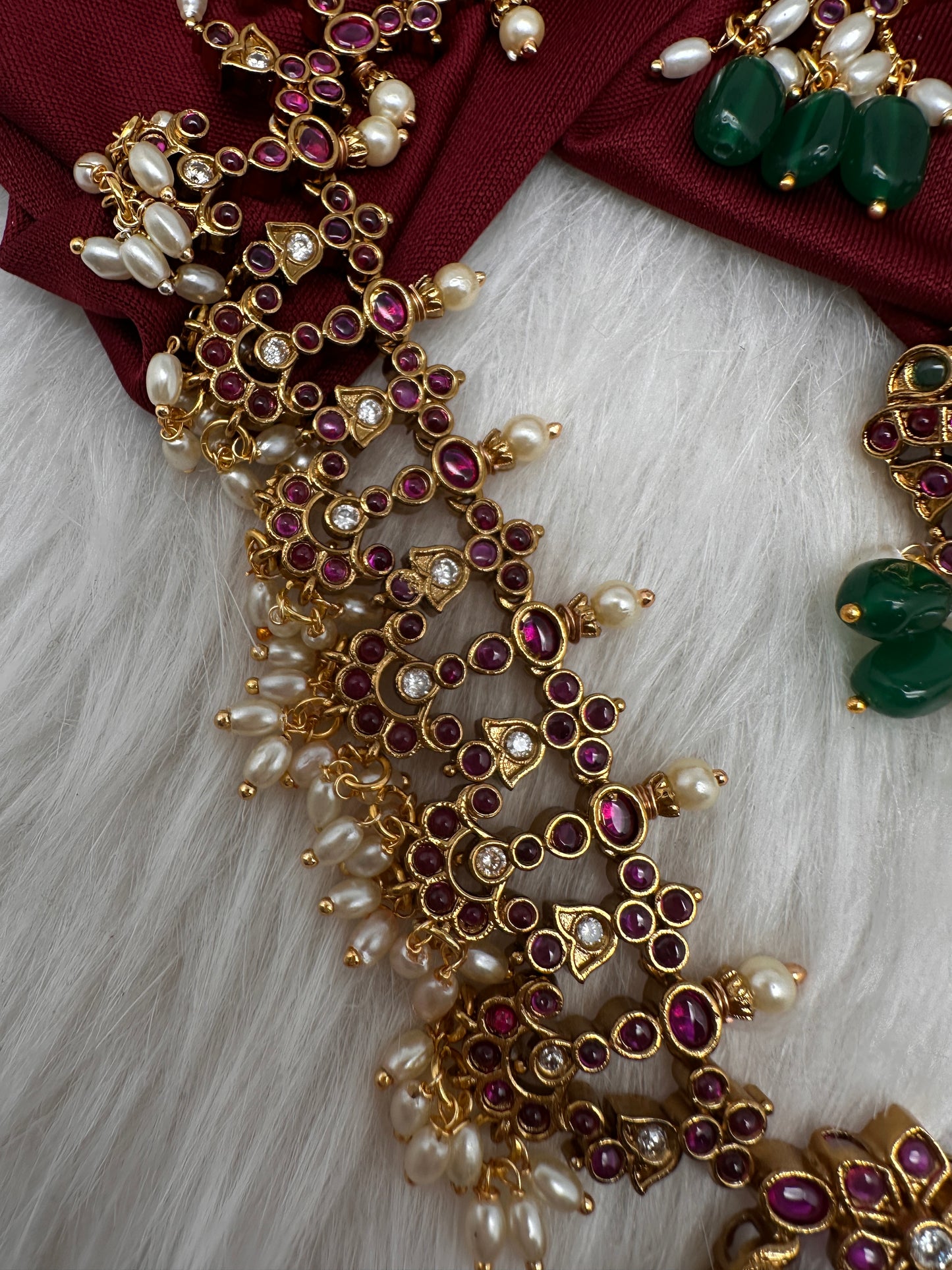 Matte Kemp Peacock Long Necklace - 