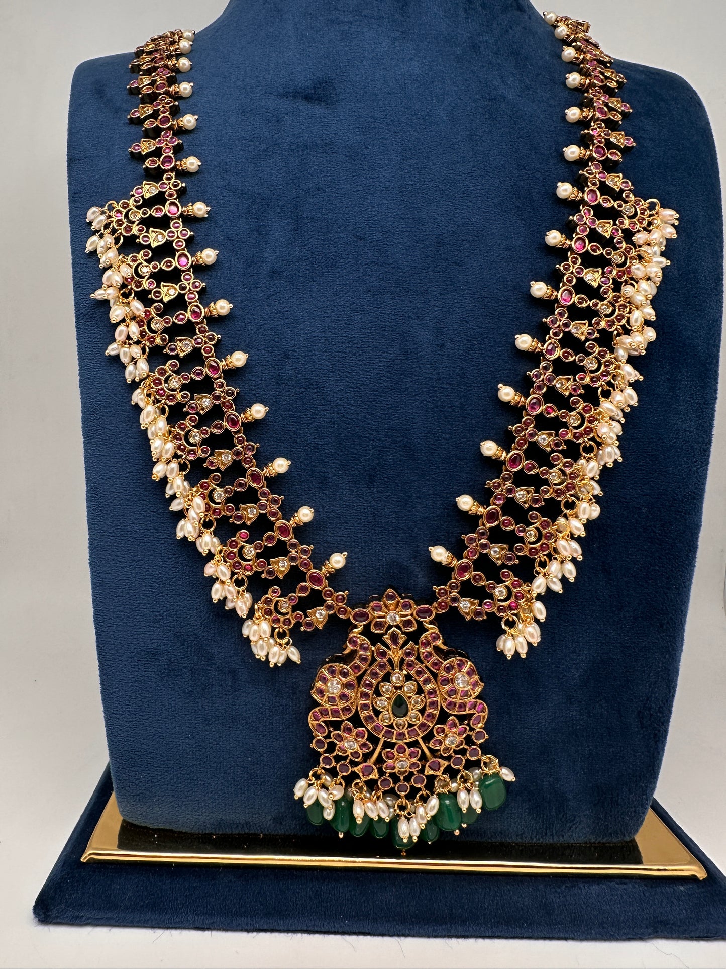 Matte Kemp Peacock Long Necklace - 