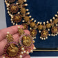 Traditional Kempu Peacock Bottu Mala Long Necklace - 