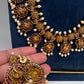 Traditional Kempu Peacock Bottu Mala Long Necklace - 