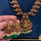 Traditional Goddess Lakshmi Kempu Mango Mala Long Necklace - 