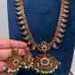 Traditional Matte  Kempu Mango Mala Long Necklace - 