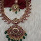 Traditional Matte  Kempu Mango Mala Long Necklace - 