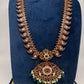Traditional Matte  Kempu Mango Mala Long Necklace - 