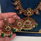 Traditional Matte  Kempu Mango Mala Long Necklace - 