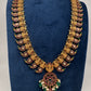 Goddess Lakshmi Matte  Kempu Mango Mala Long Necklace - 