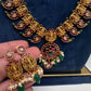 Goddess Lakshmi Matte  Kempu Mango Mala Long Necklace - 
