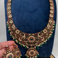 Floral Matte  Kempu Statement Long Necklace - 