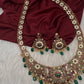 Floral Matte  Kempu Statement Long Necklace - 