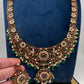 Floral Matte  Kempu Statement Long Necklace - 