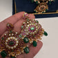Floral Matte  Kempu Statement Long Necklace - 