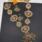 Cluster Pearls Kempu Statement Long Necklace - 