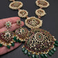 Cluster Pearls Kempu Statement Long Necklace - 