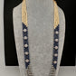CZ Pearls Beads Long Necklace - Blue