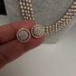 CZ Pearls Beads Long Necklace - Lavender