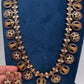 Bottu Mala Long Goddess Lakshmi Floral Kemp Necklace - 