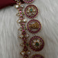 Bottu Mala Long Goddess Lakshmi Floral Kemp Necklace - 